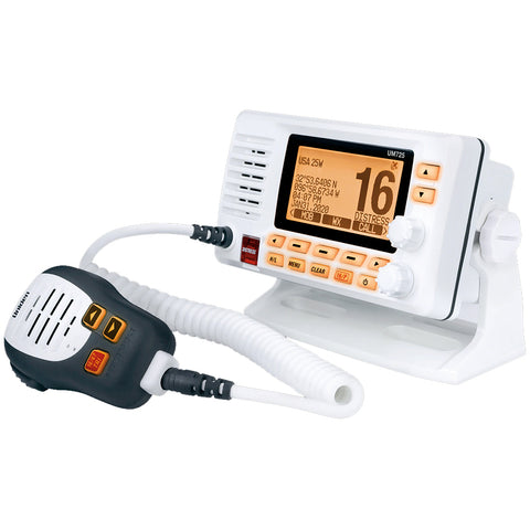 Uniden Um725 White Fixed Mount Marine Vhf Radio With Gps