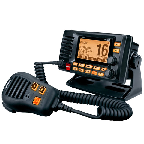 Uniden Um725 Black Fixed Mount Vhf With Gps And Bluetooth