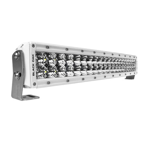 Black Oak 20" Curved Double  Row 5W Combo White