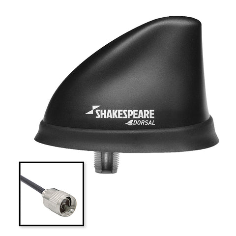 Shakespeare Dorsal Antenna Black Low Profile 26Ft Rg-58