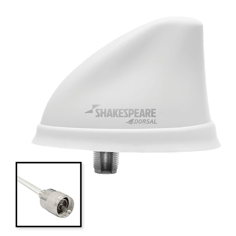Shakspeare Dorsal Antenna  White Low Profile 26Ft Rg-58