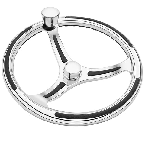 Schmitt Marine Primus Wheel 13.5" Ss W/ Knob Finger Grip