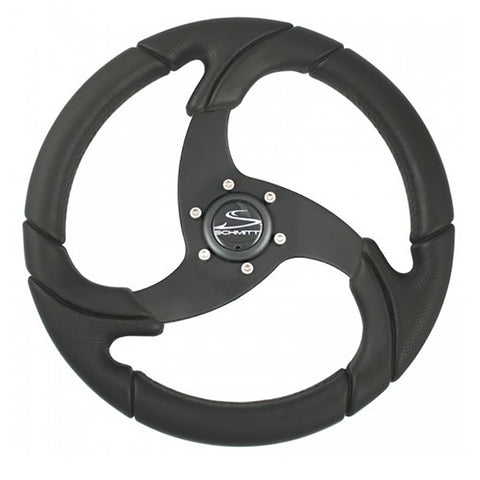 Schmitt Marine Folletto Wheel 14.2" Black Polished 3/4"
