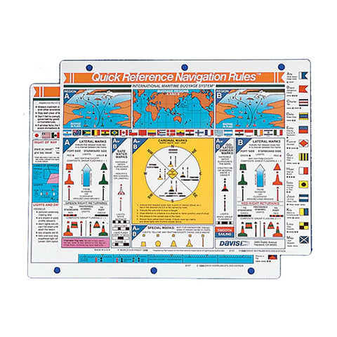 Davis International Navigation Rules Quick Reference Card