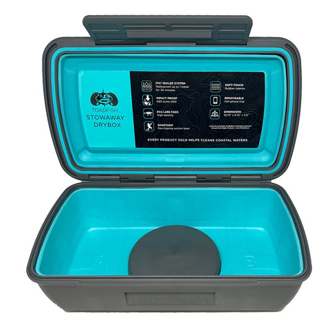 Toadfish Dry Box W/ Smartgrip And Cell Phone Tray Insert 