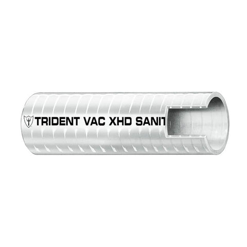 Trident Marine 1" Vac Xhd Sanitation Hose White Fda Pvc